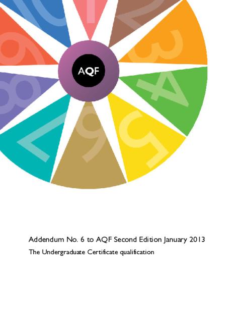 AQF Addendum 6 - Undergraduate Certificate - permanent.pdf